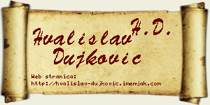 Hvalislav Dujković vizit kartica